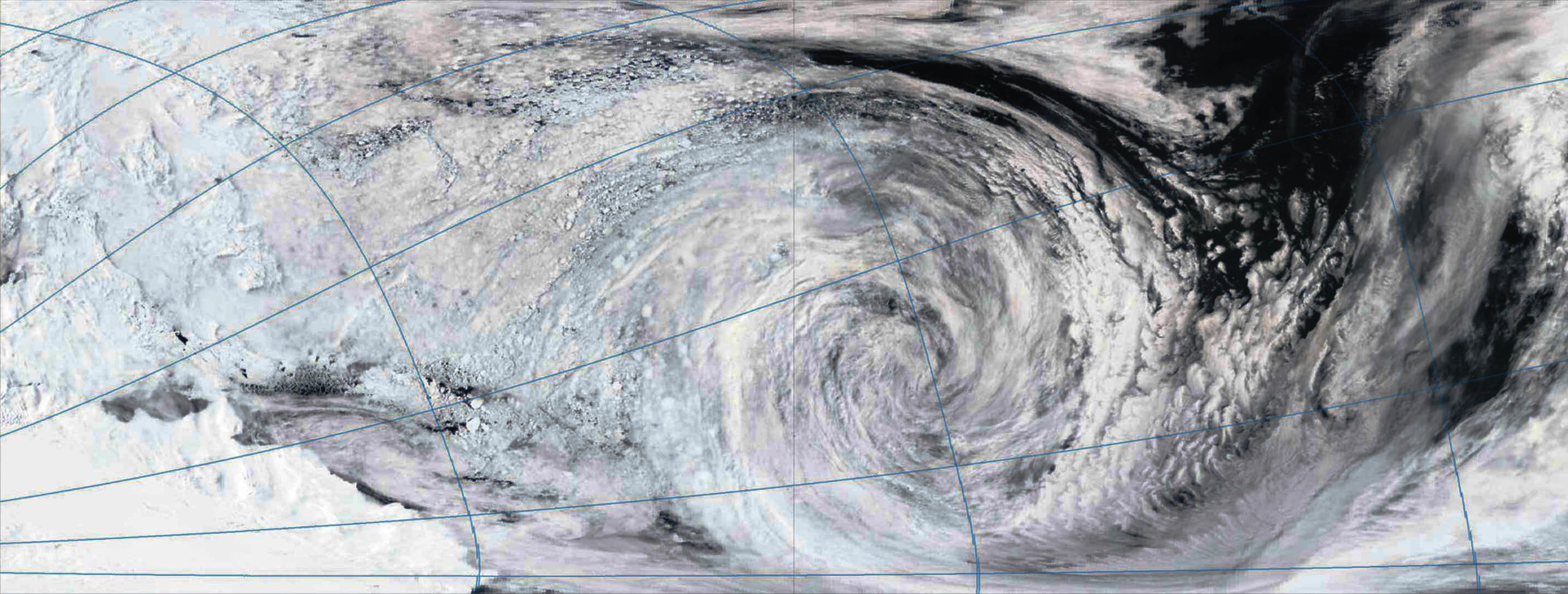 A close up of a snow covered slope.