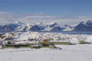 The British Antarctic Survey's Rothera Research Station at Rothera Point, Adelaide Island, Antarctica