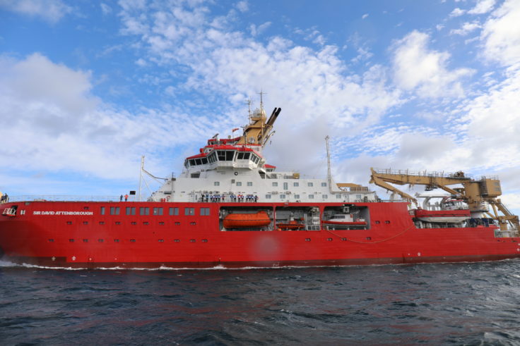 A large ship in a body of water