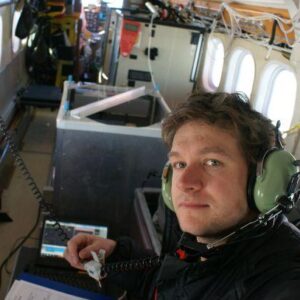 A person sitting in an aeroplane