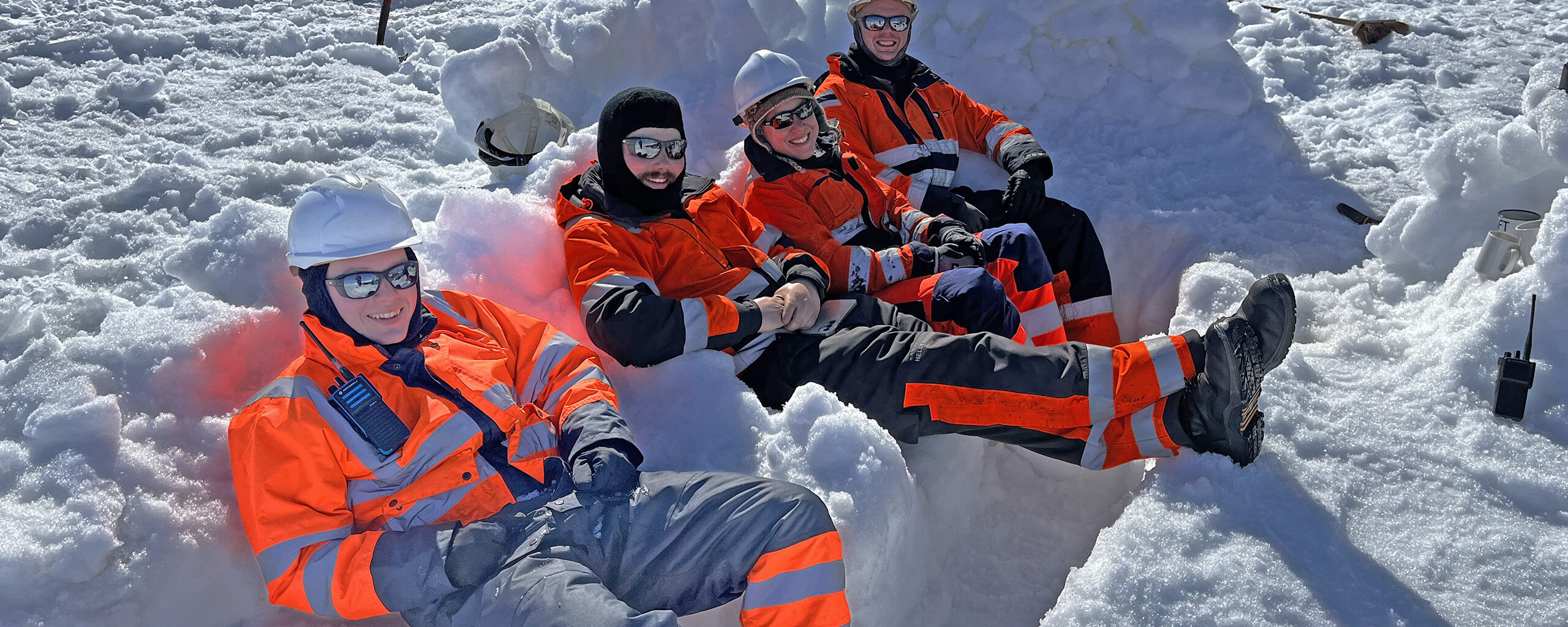 SDA Crew team picture on an Ice Shelf in Antarctica