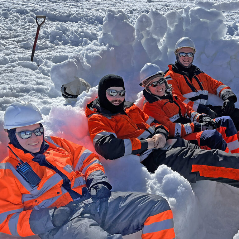 SDA Crew team picture on an Ice Shelf in Antarctica