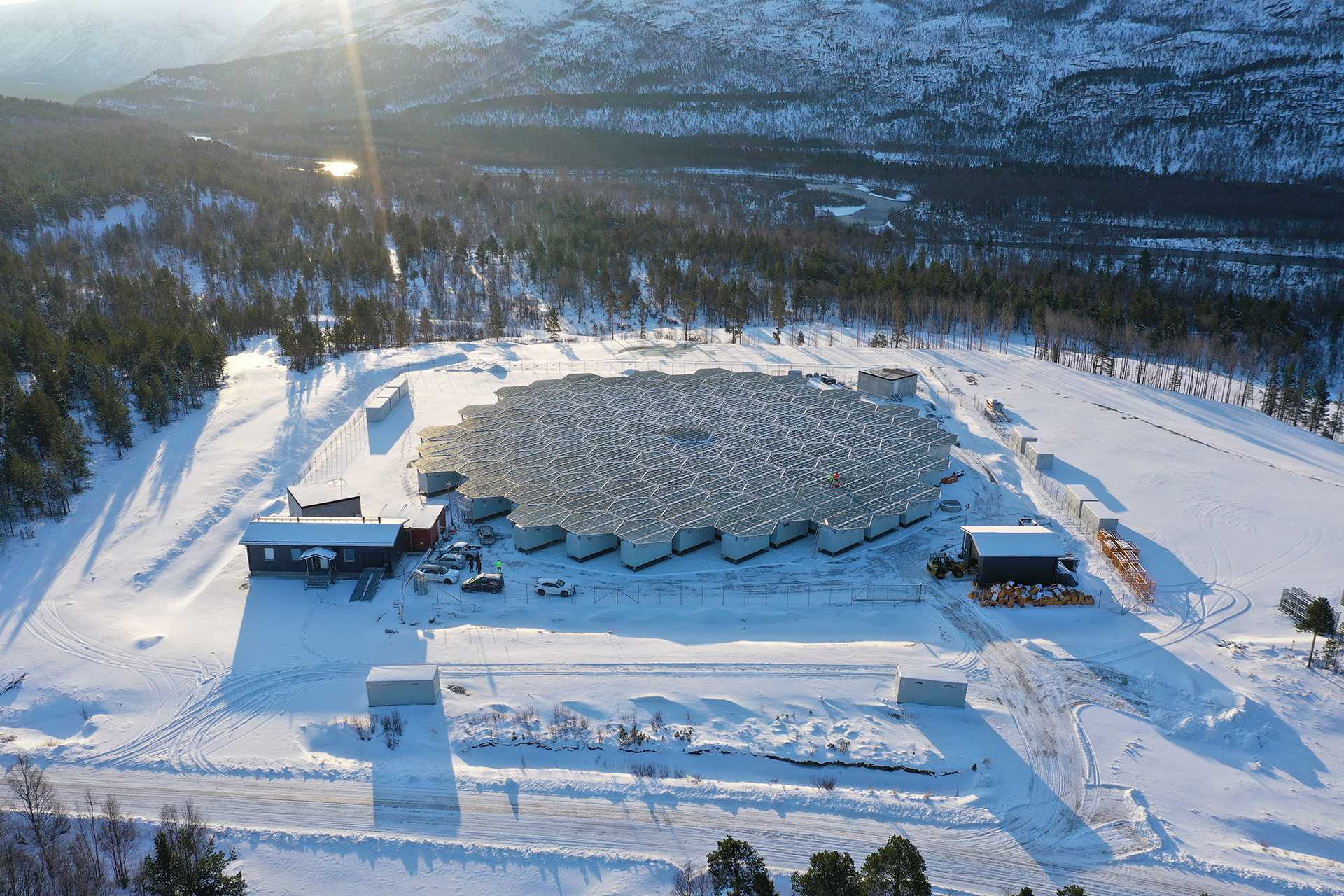 EISCAT_3D array under construction at Skibotn in Norway