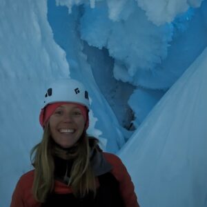 A girl taking a selfie in the snow