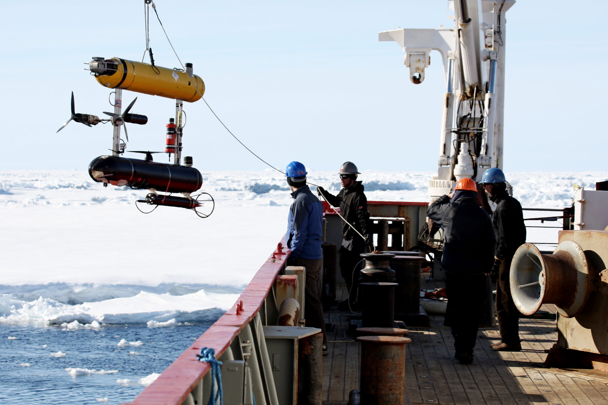 underwater robot deployment in Antarctica