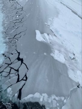 A snow covered mountain.
