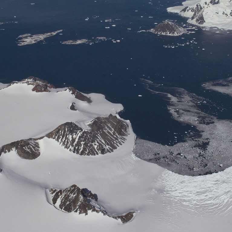 Aerial view of Adelaide Island