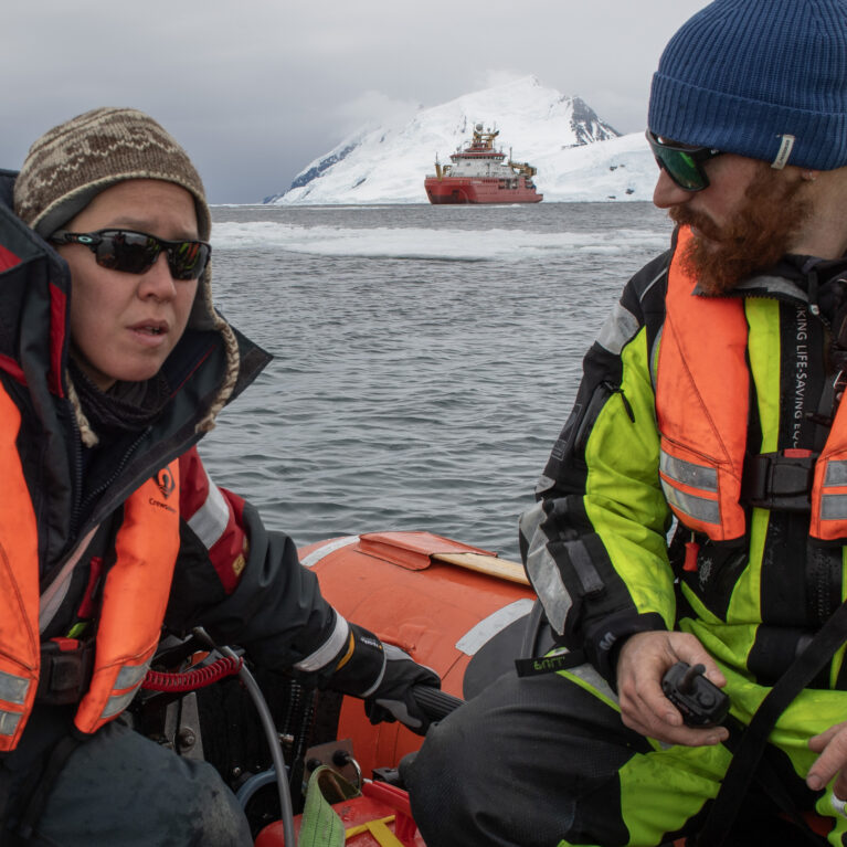 small boat landings from RRS Sir David Attenborough