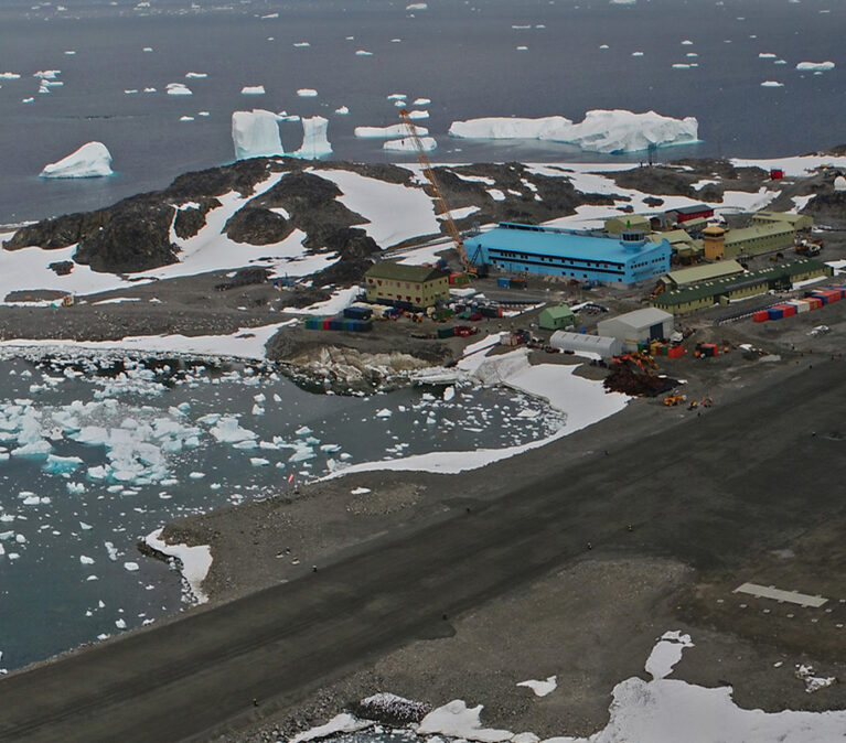 A panorama of Rothera Research Station photographed from a UAV.