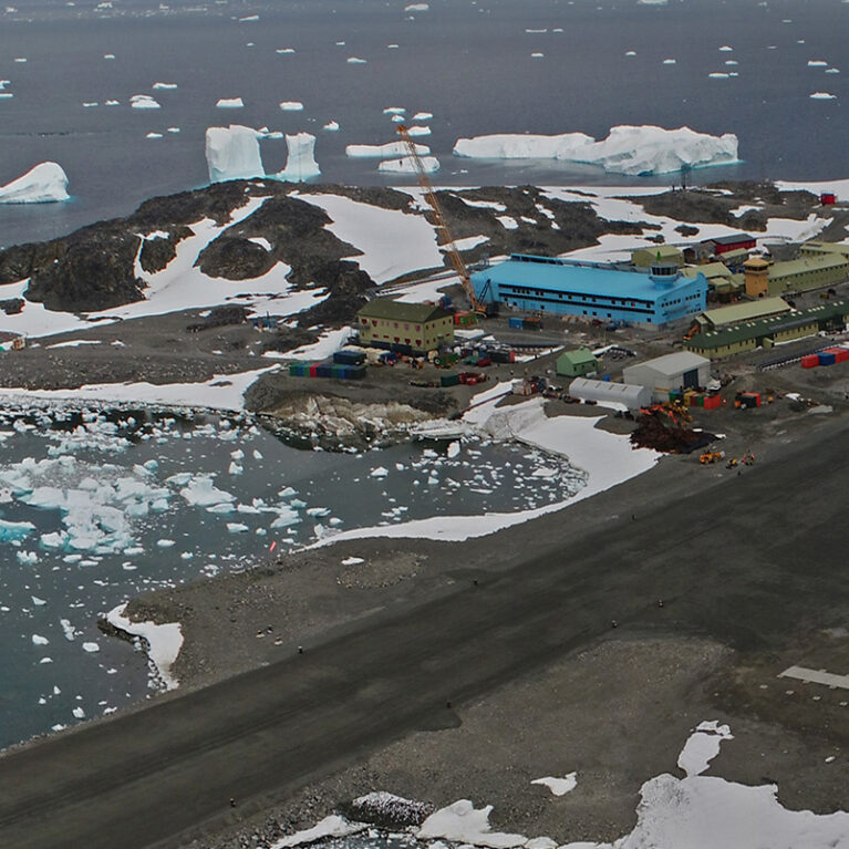 A panorama of Rothera Research Station photographed from a UAV.