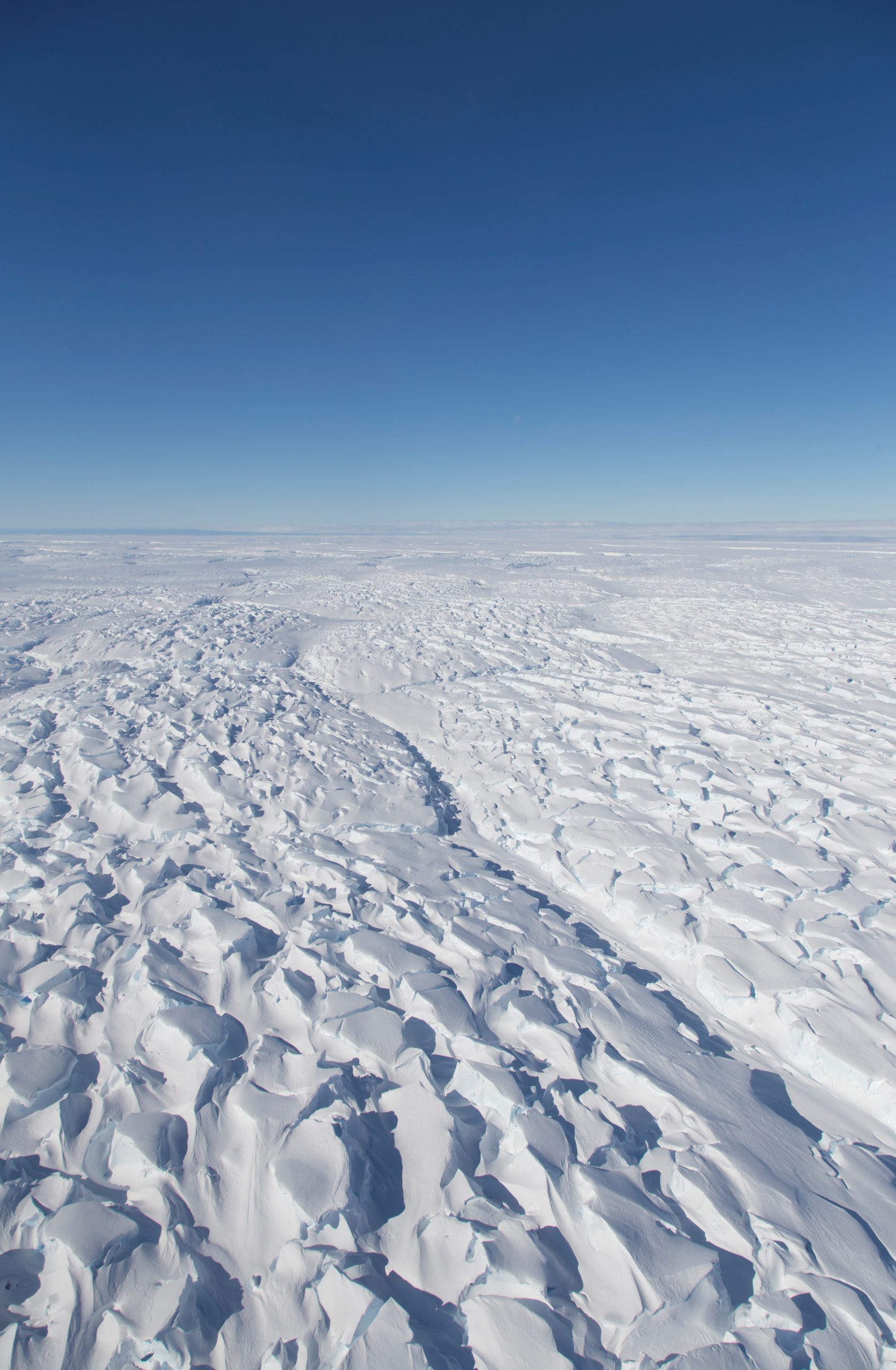 A close up of a snow covered slope.