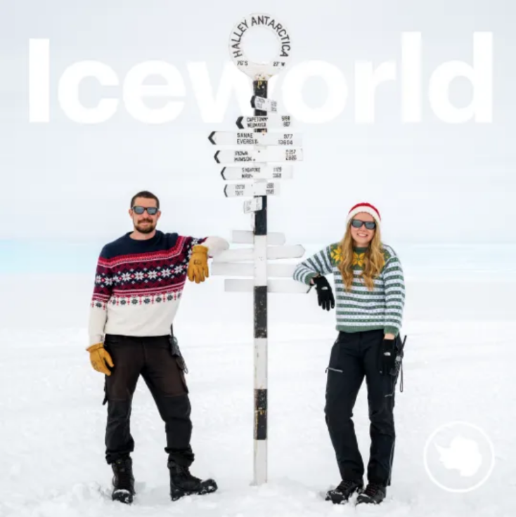 A group of people that are standing in the snow