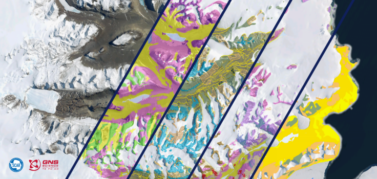 A graphic showing beautiful sections of the geological map.