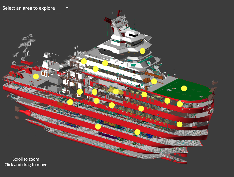 Diagram of the RRS Sir David Attenborough